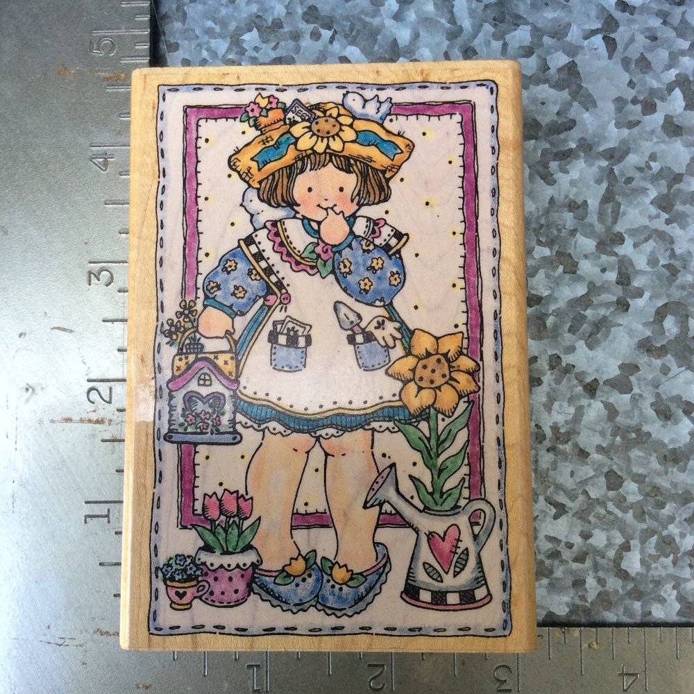 Penny Black Gardening Girl 1998
